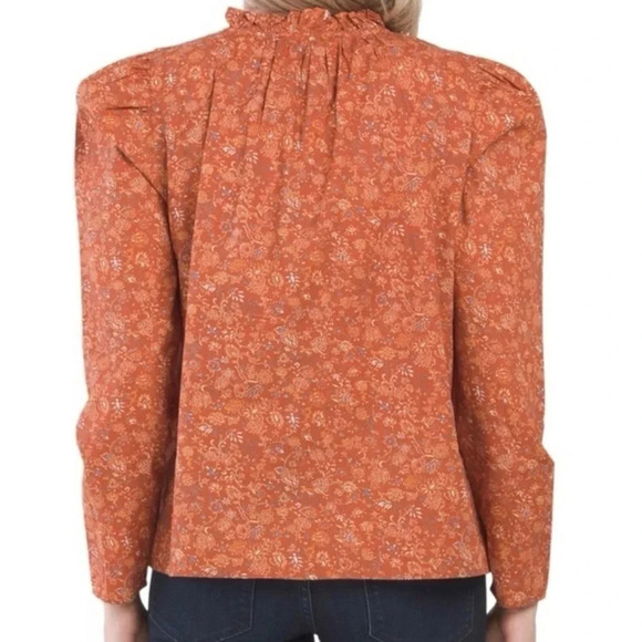 House of Harlow 1960 Boho Ruffle Collar  Peasant Top - Picture 2 of 10